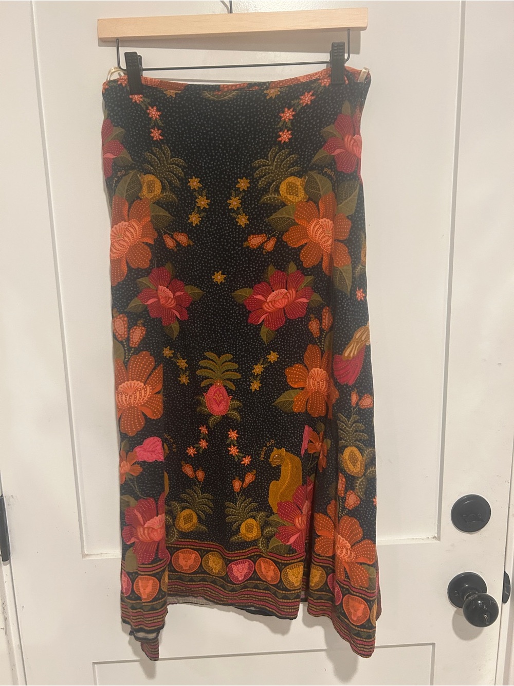 Farm Rio x Anthropologie Satin Slip Midi Skirt size medium - Picture 2 of 8